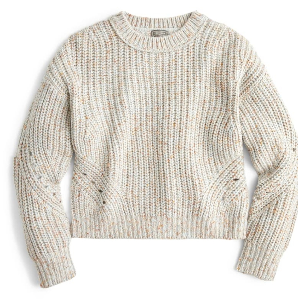 JCrew Point Sur chunky ribbed crewneck sweater